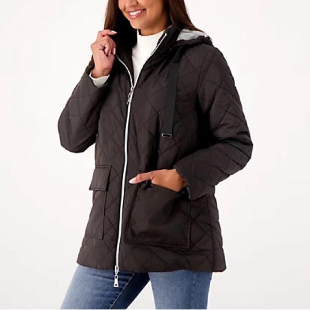Nuage Jersey Lining and Hood Quilted Jacket
